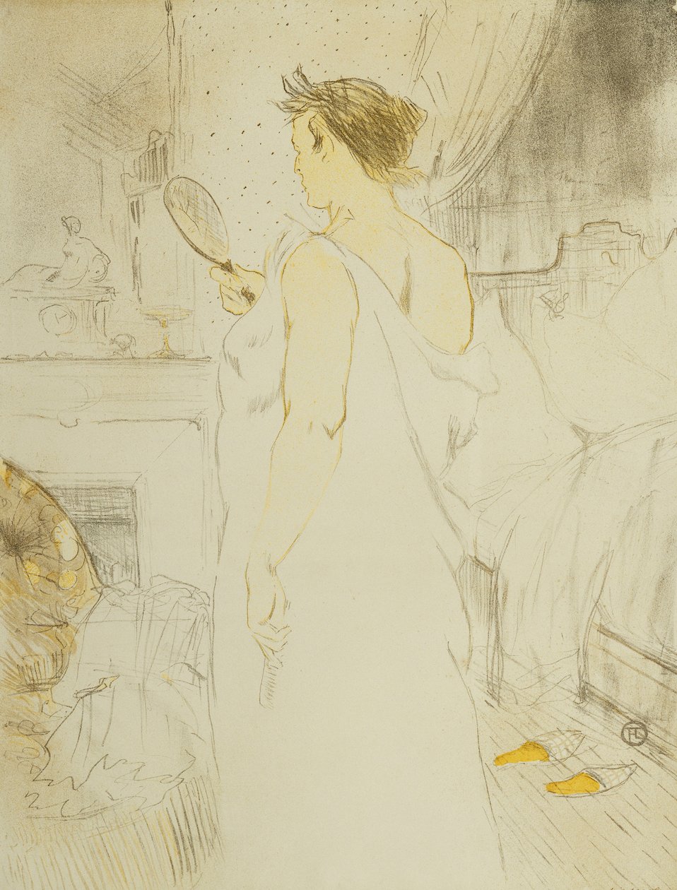 Woman Ice - Ice Hand, Plate VI from Elles, 1896 by Henri de Toulouse Lautrec