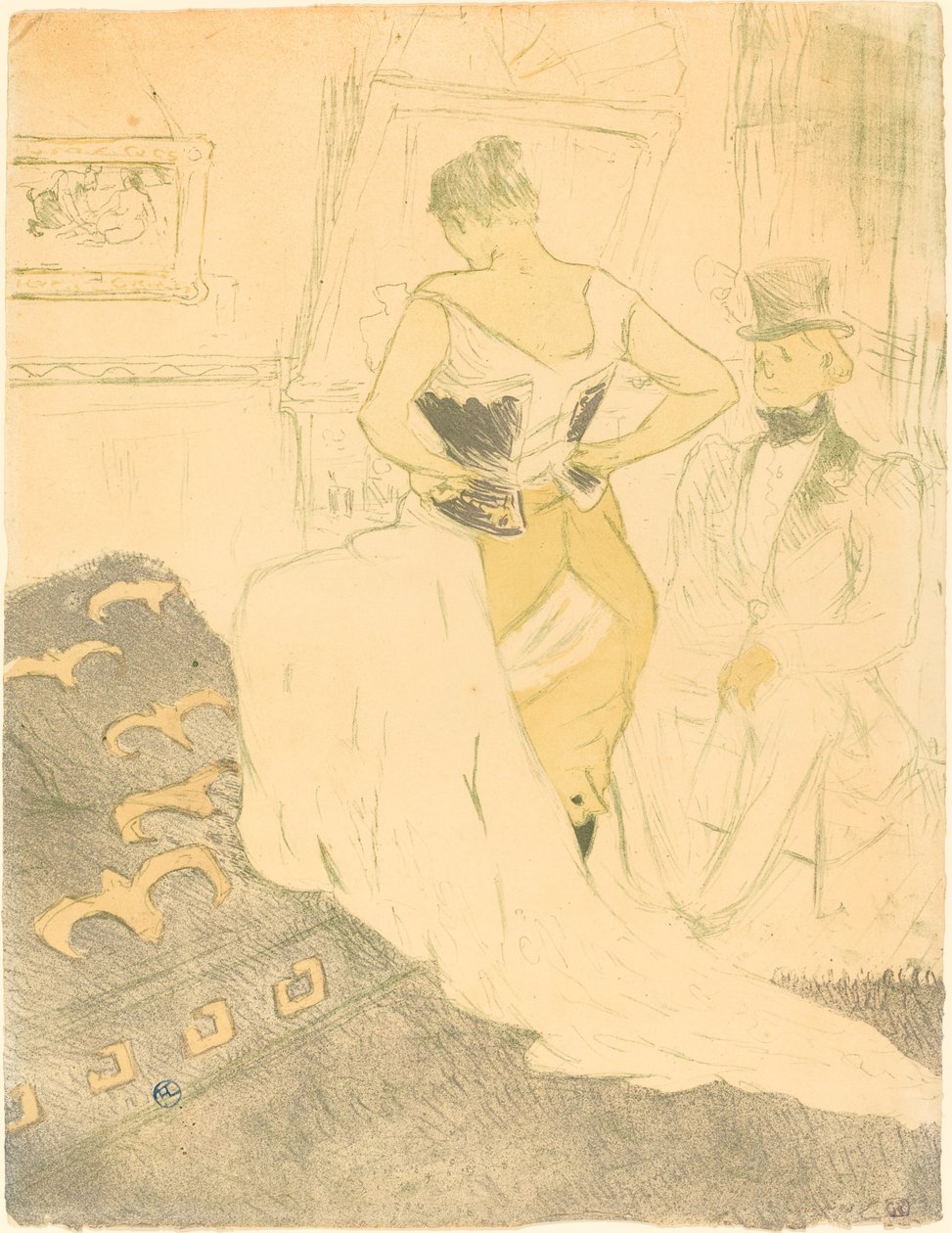 Woman in Corset by Henri de Toulouse Lautrec