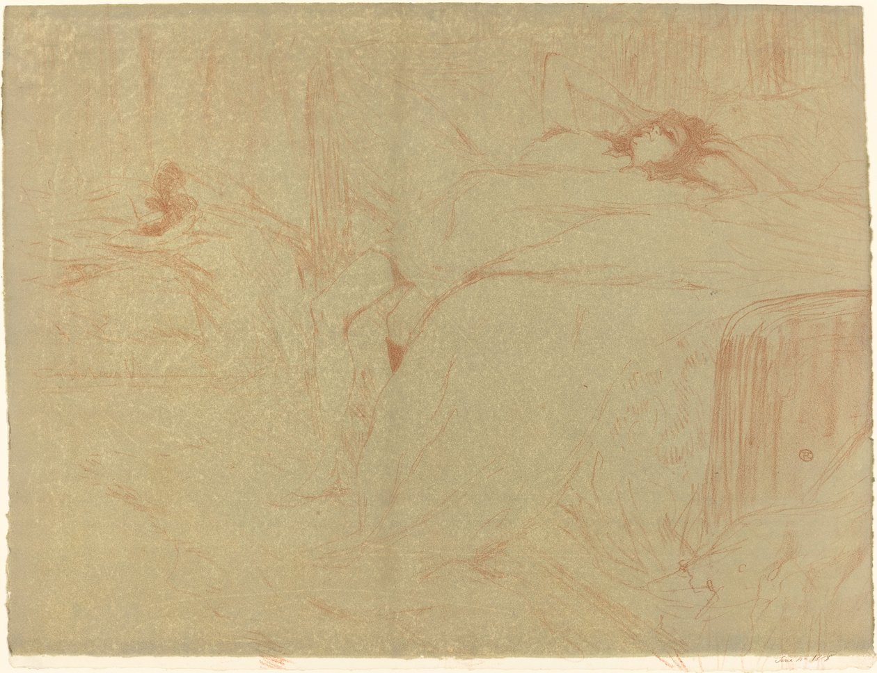 Woman on Her Back by Henri de Toulouse Lautrec
