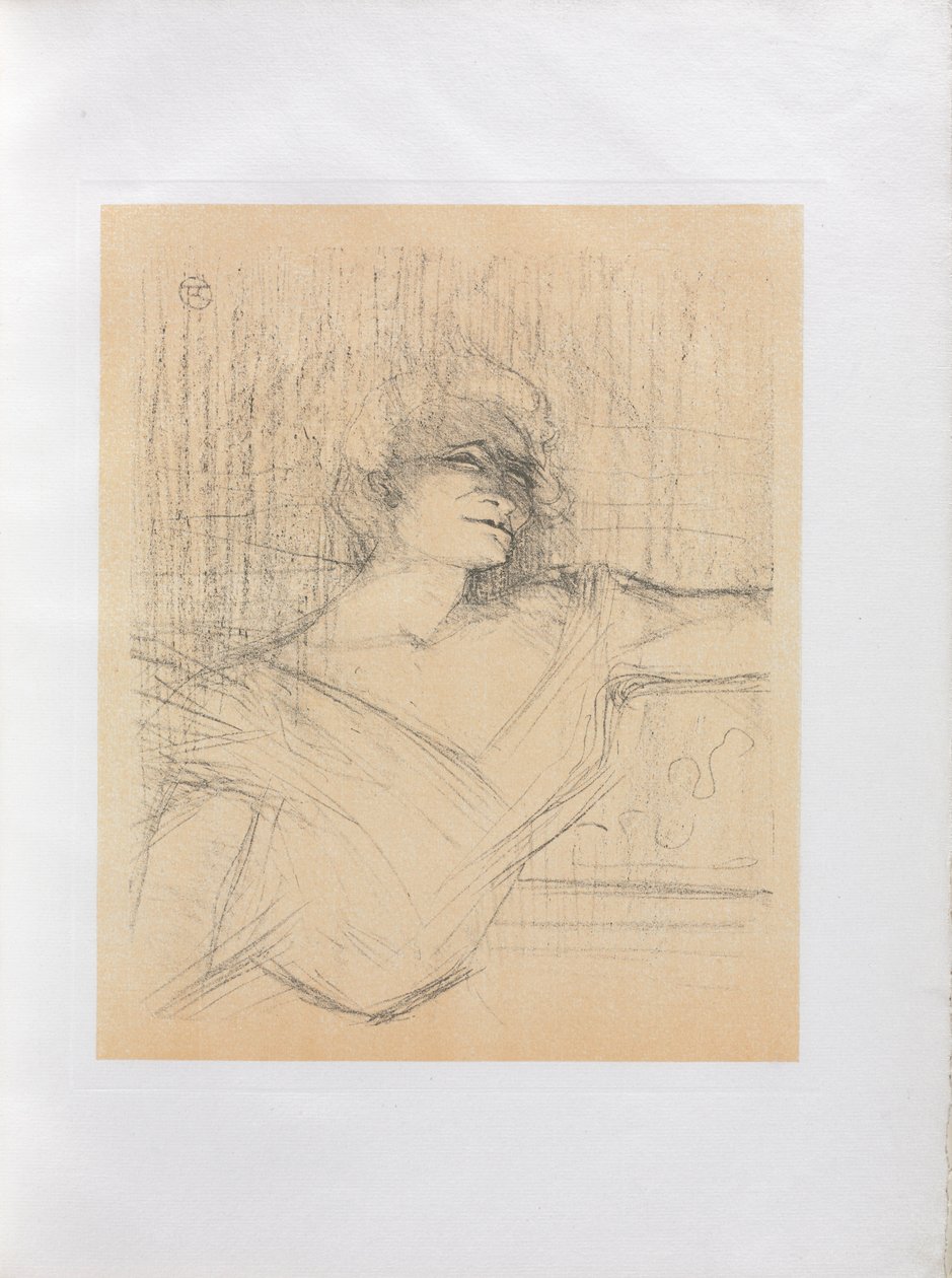 Yvette Guilbert-English Series: Dans la glu by Henri de Toulouse Lautrec