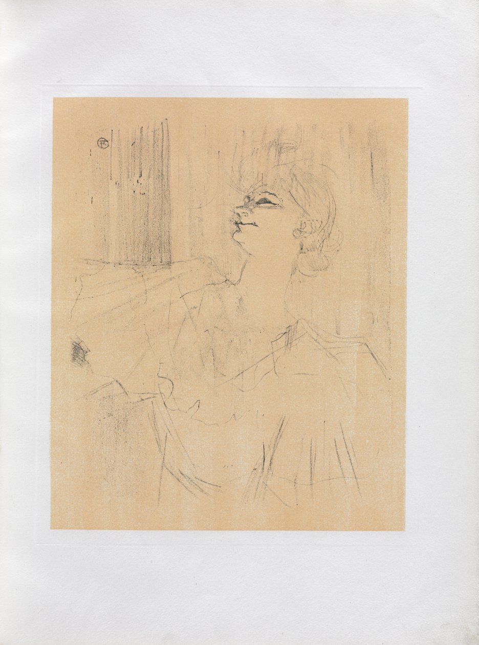 Yvette Guilbert-English Series: Menilmontant de Bruant by Henri de Toulouse Lautrec