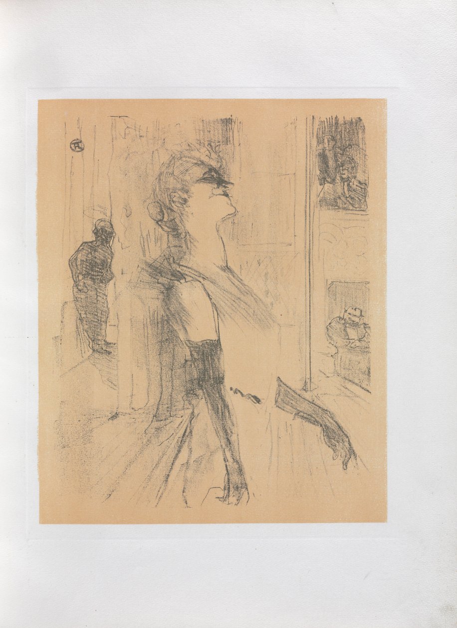 Yvette Guilbert-English Series: On the Stage, 1898 by Henri de Toulouse Lautrec