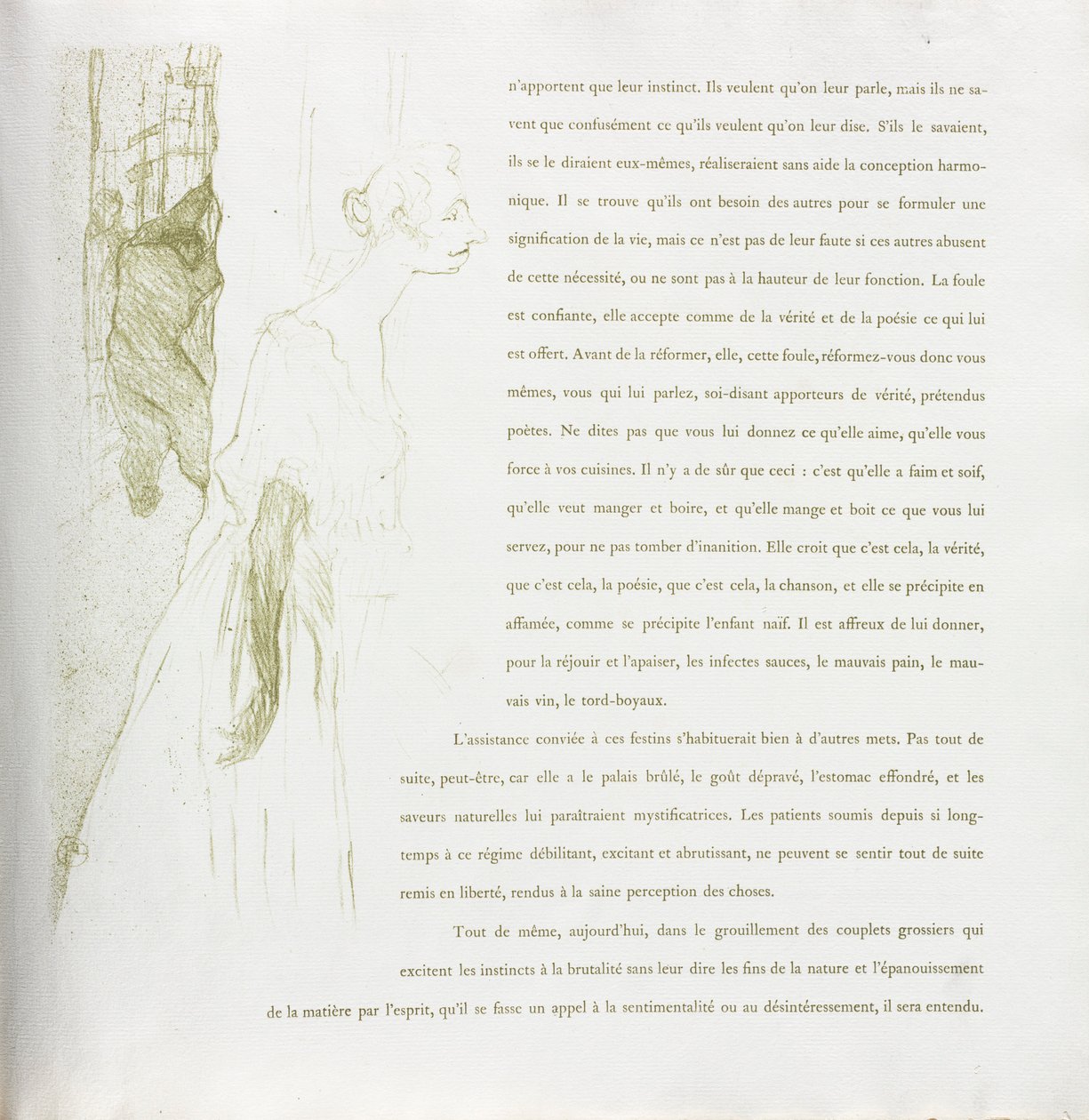 Yvette Guilbert-French Series: No. 11 by Henri de Toulouse Lautrec