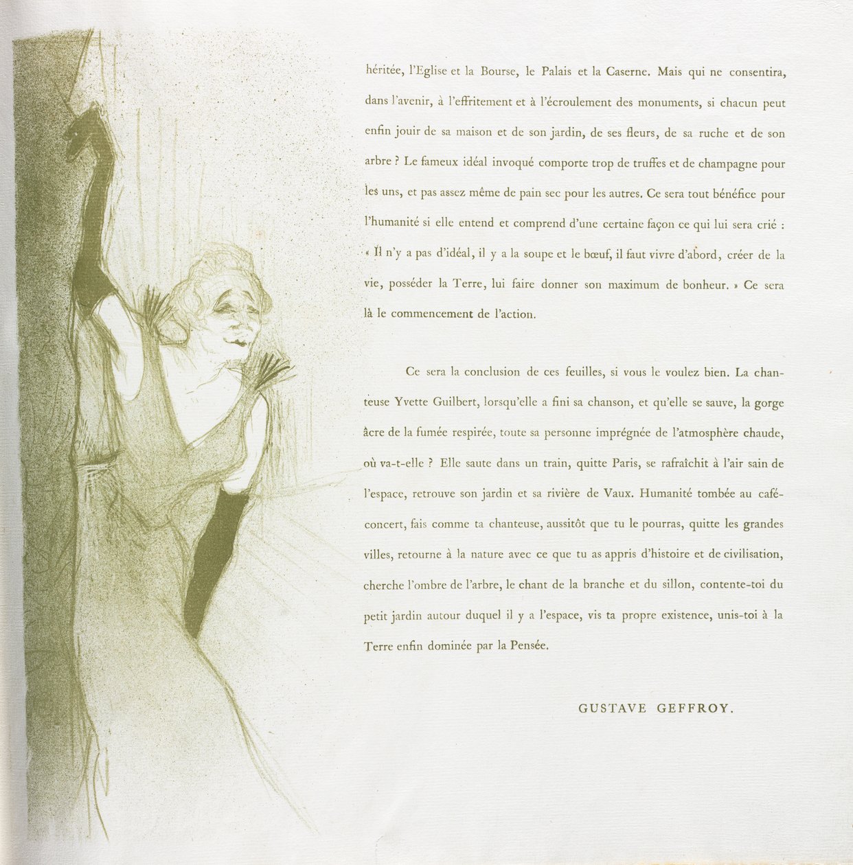 Yvette Guilbert - French Series: No. 16 by Henri de Toulouse Lautrec