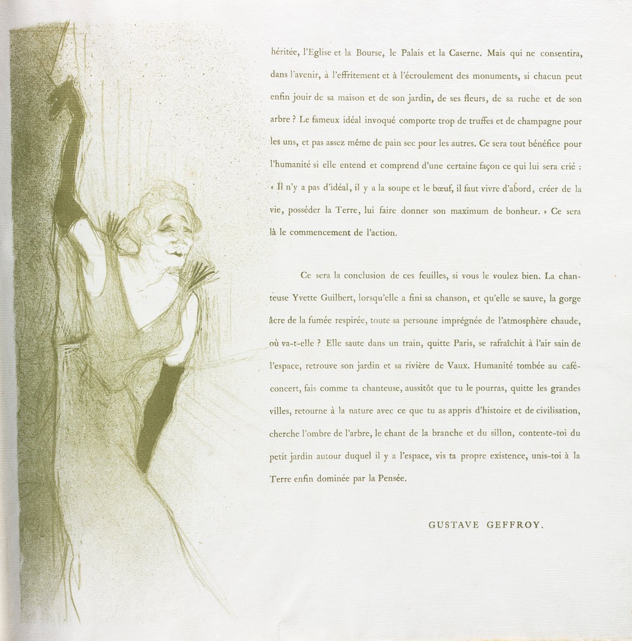 Yvette Guilbert-French Series: No. 16 by Henri de Toulouse Lautrec