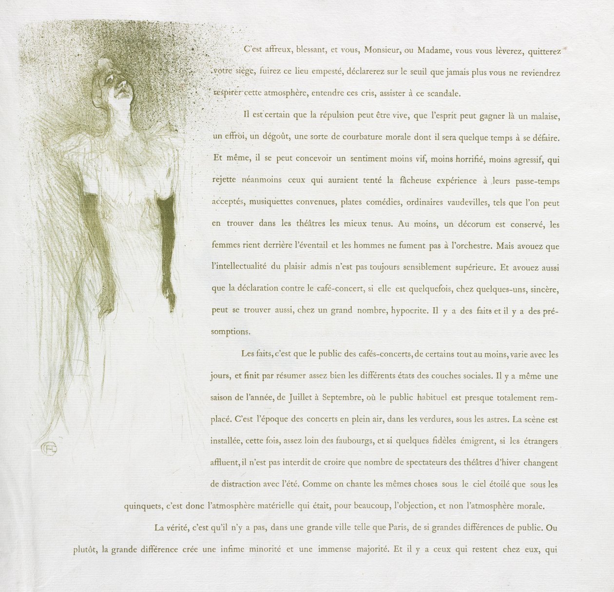 Yvette Guilbert (French Series: No. 3) by Henri de Toulouse Lautrec