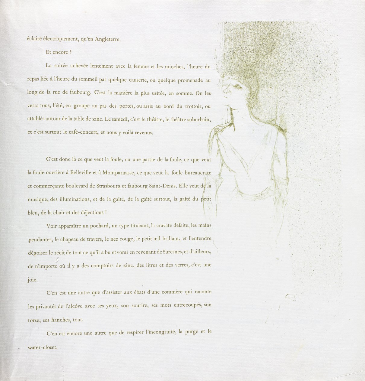 Yvette Guilbert - French Series: No. 9 by Henri de Toulouse Lautrec
