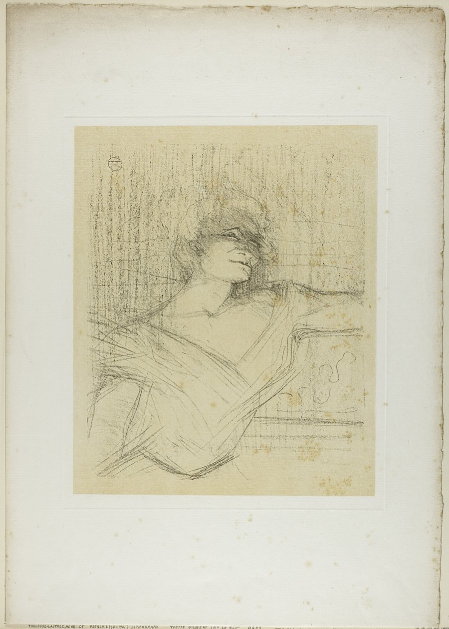 Yvette Guilbert—Dans la Glu by Henri de Toulouse Lautrec
