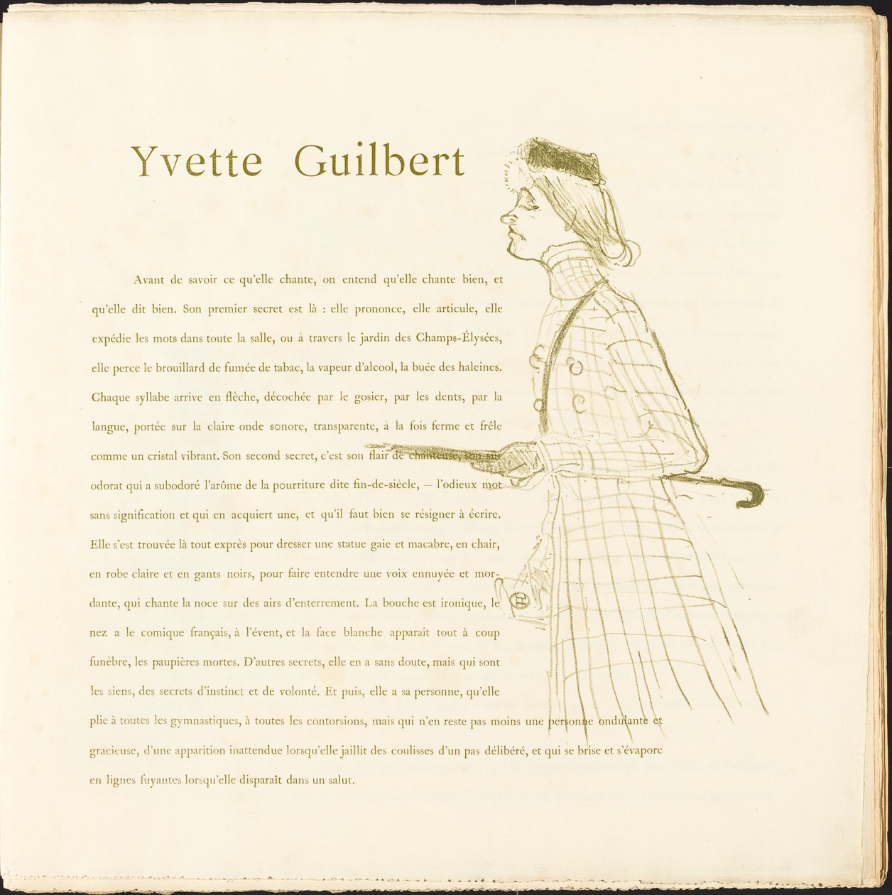 Yvette Guilbert by Henri de Toulouse Lautrec