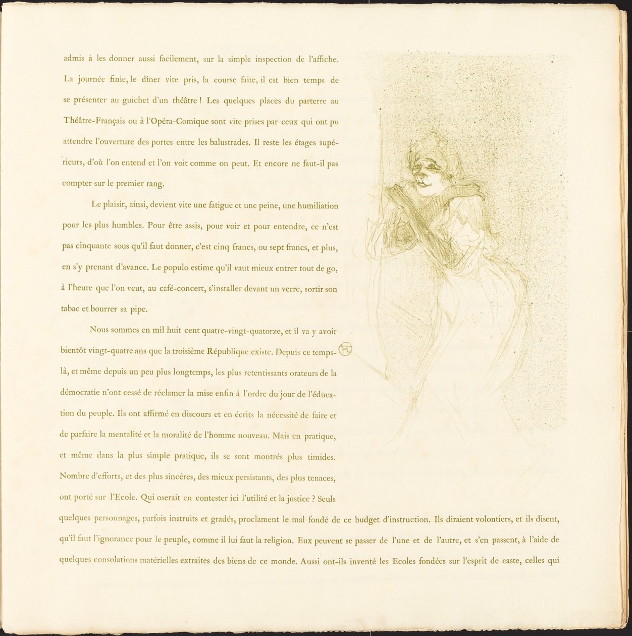 Yvette Guilbert by Henri de Toulouse Lautrec