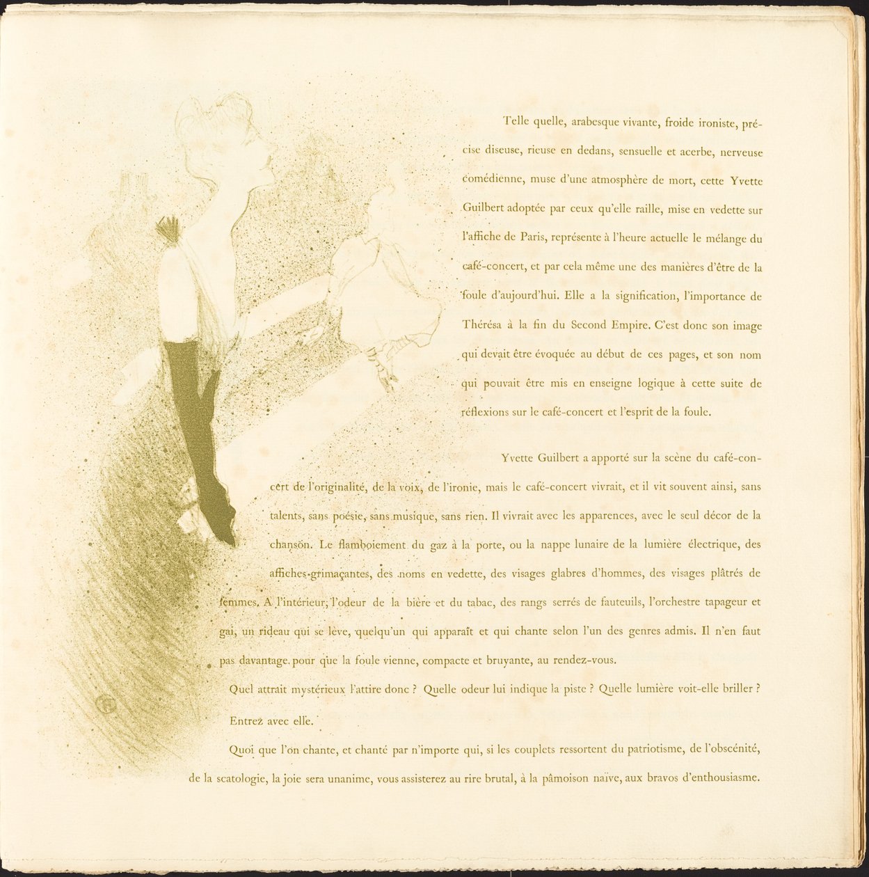 Yvette Guilbert by Henri de Toulouse Lautrec