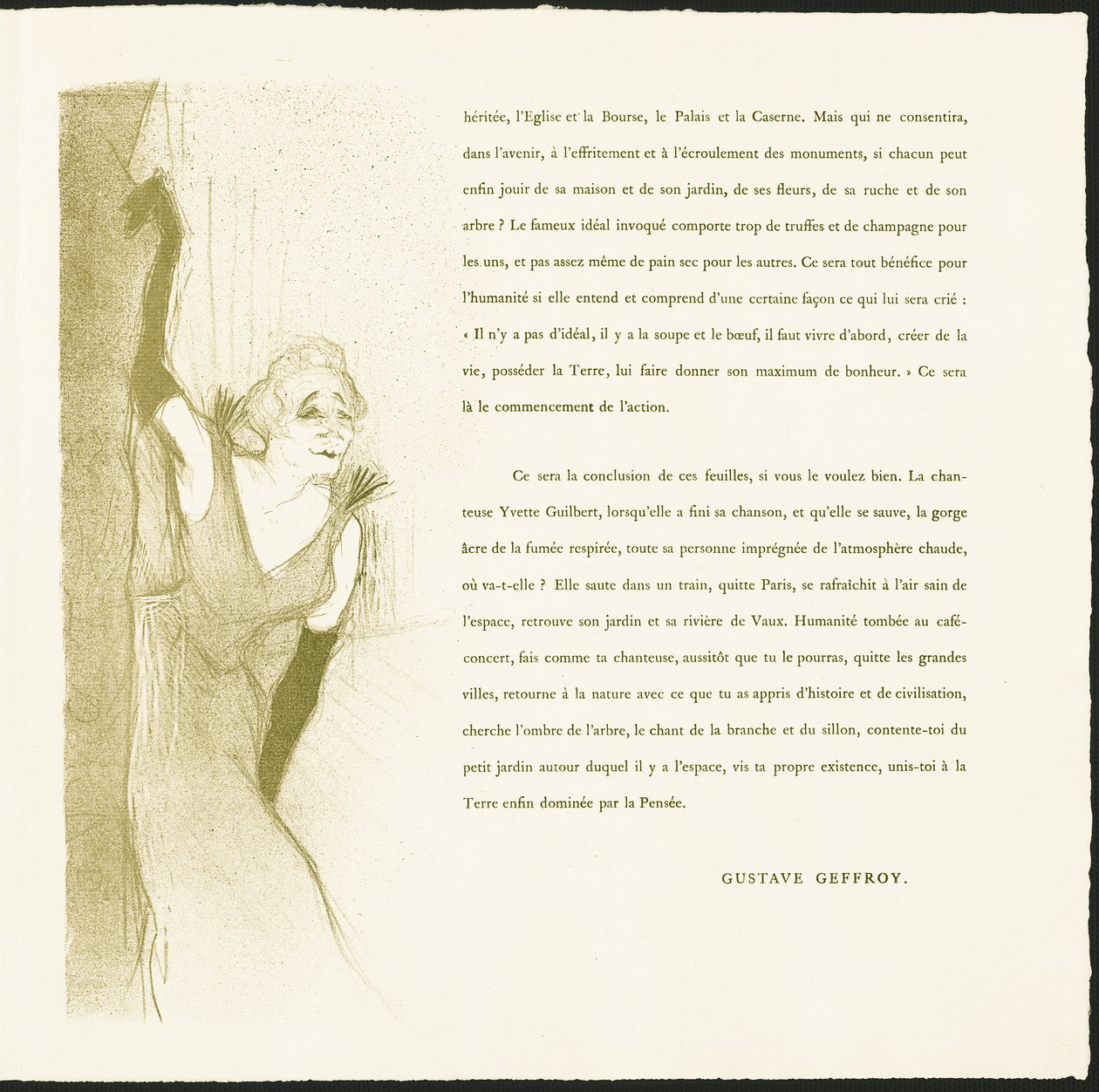 Yvette Guilbert by Henri de Toulouse Lautrec