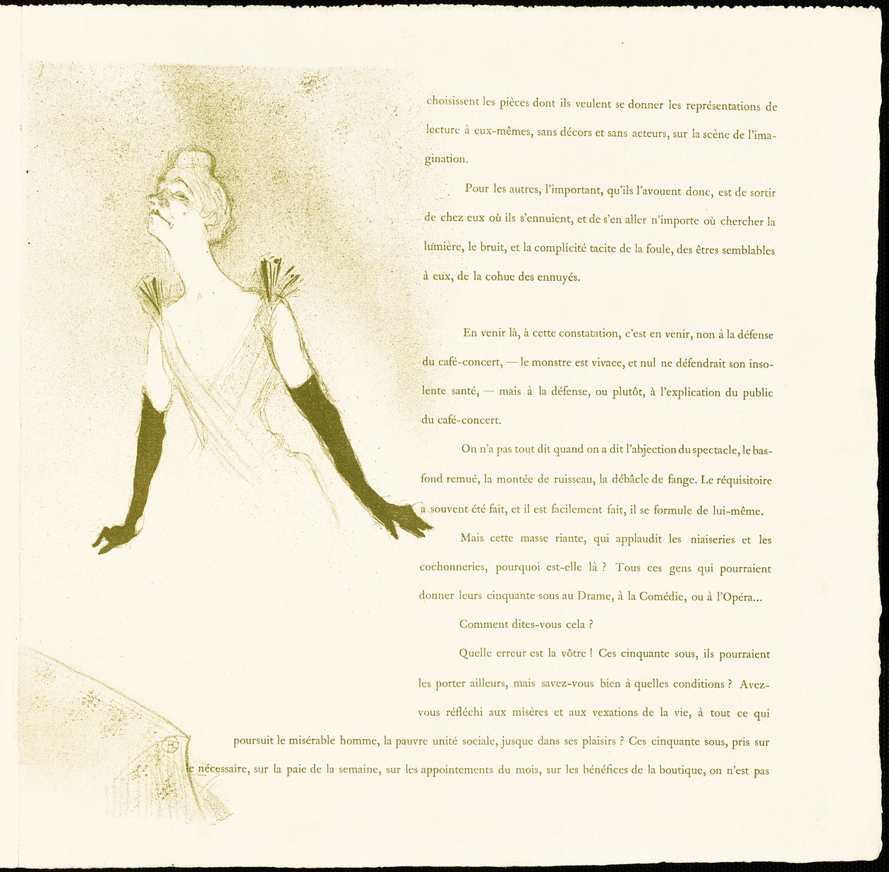 Yvette Guilbert by Henri de Toulouse Lautrec