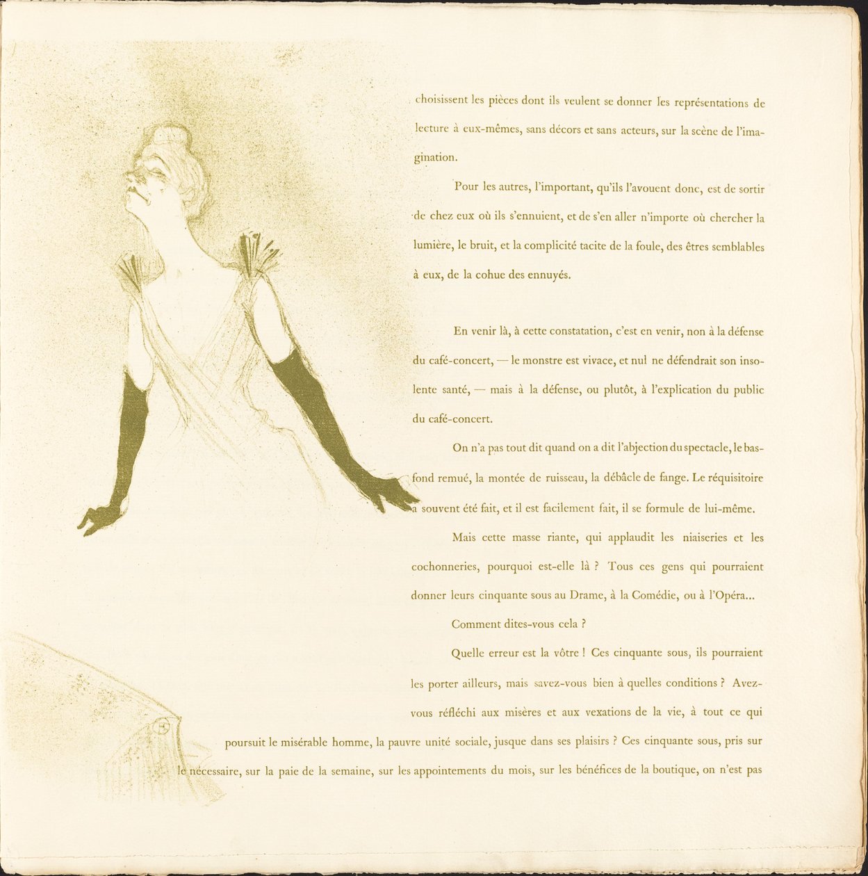 Yvette Guilbert by Henri de Toulouse Lautrec