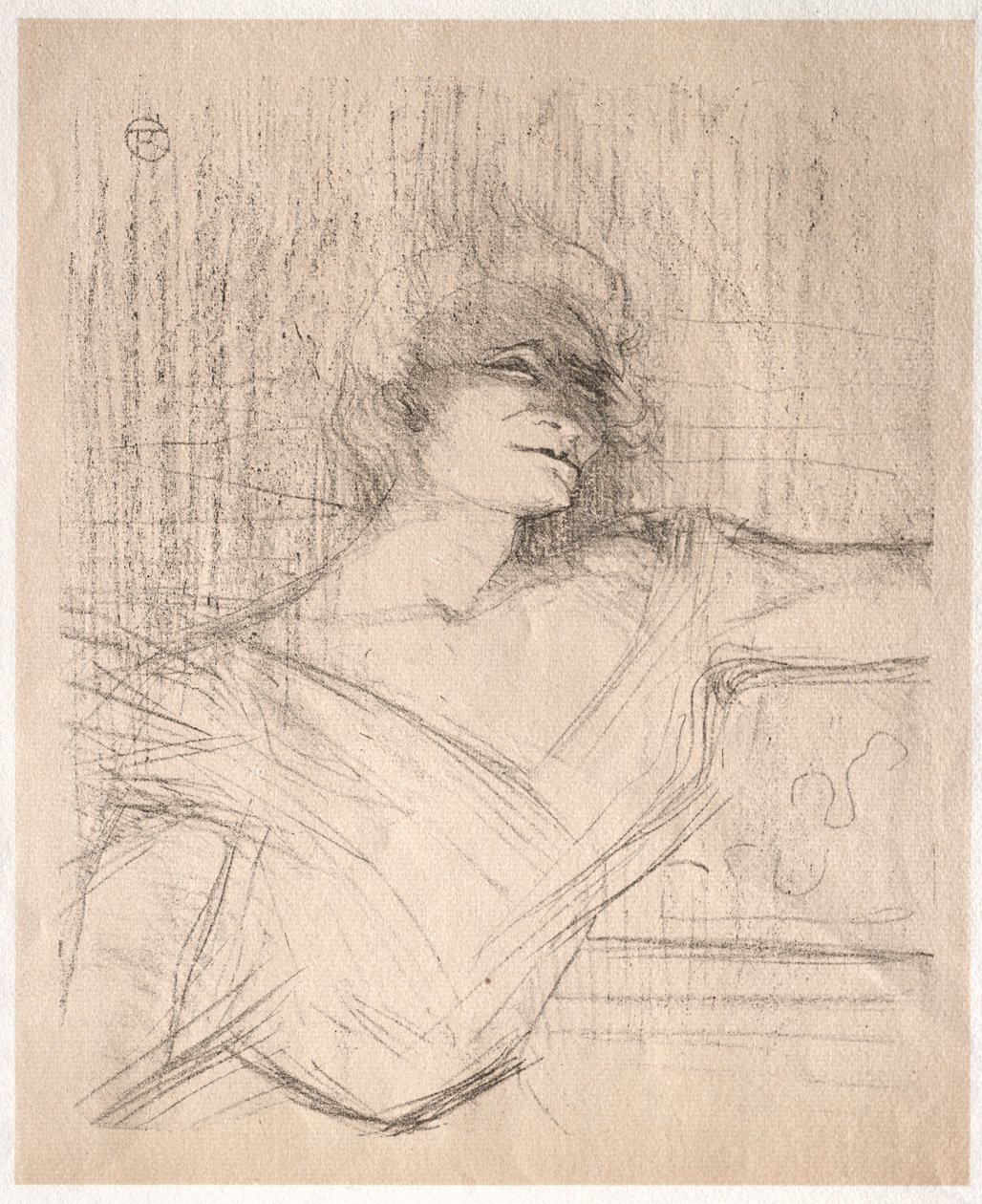 Yvette Guilbert: Dans la glu by Henri de Toulouse Lautrec