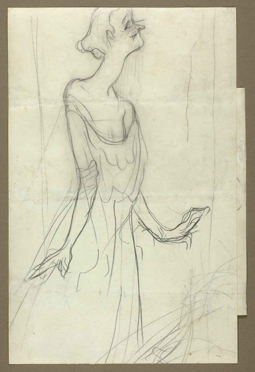 Yvette Guilbert Singing by Henri de Toulouse Lautrec