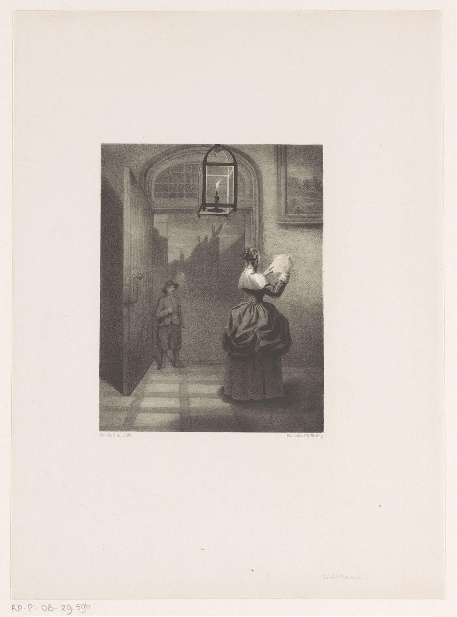 Woman Reading a Letter by Henri van Seben