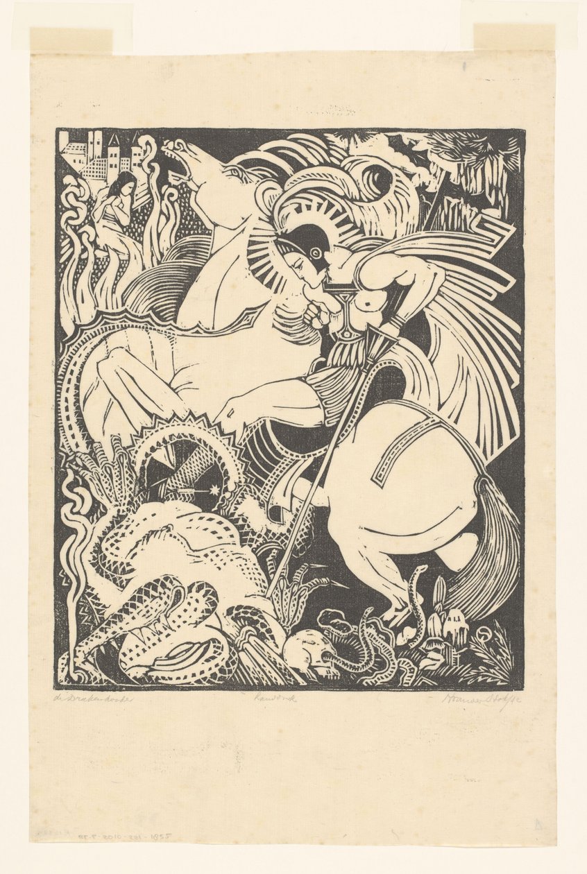 The Dragon Slayer by Henri van der Stok (signed by artist)