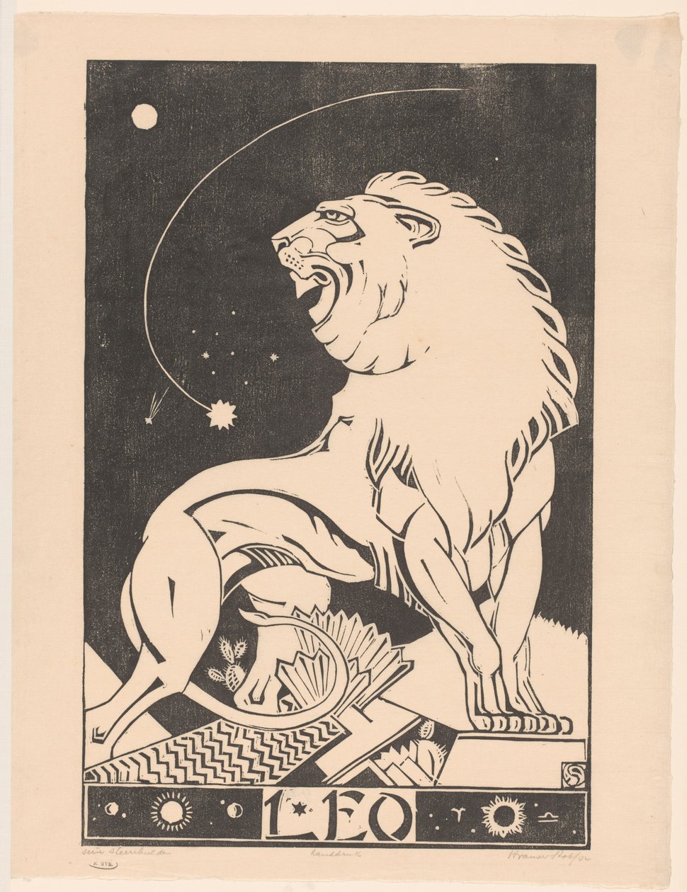 Constellation Leo by Henri van der Stok (signed by artist)