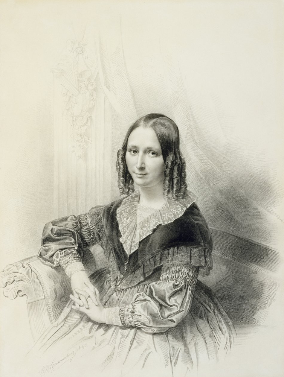 Portrait of Suzanne Herckenrath by Henricus Wilhelmus Couwenberg