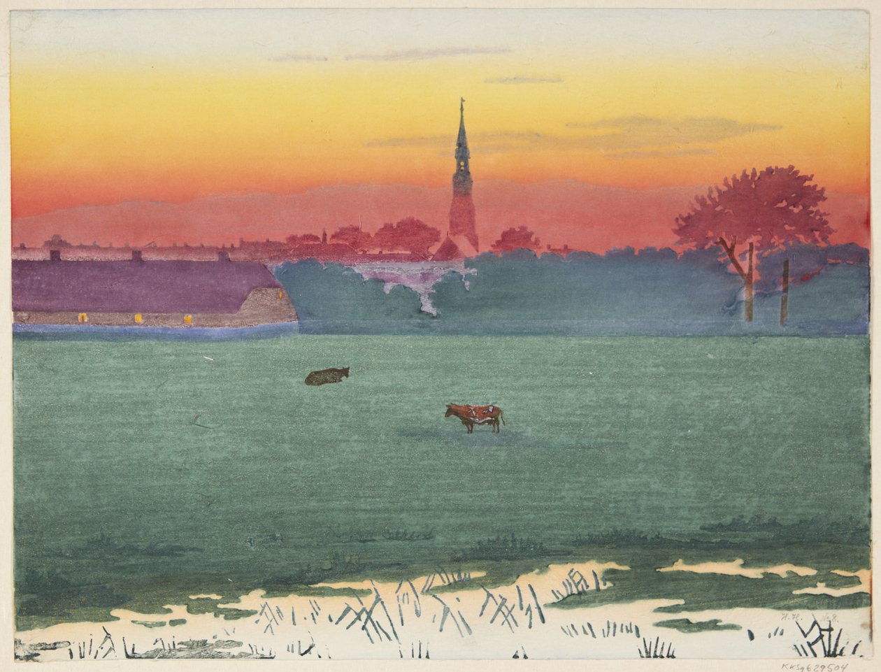 Market Town in the Marsh by Henriette Hahn Brinckmann