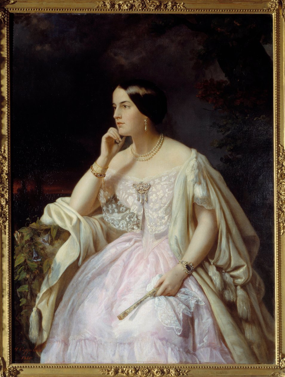 Portrait of Miss Harriet Howard (Elizabeth Ann Haryett, Mistress of Napoleon III) by Henriette Jacott Cappellaere