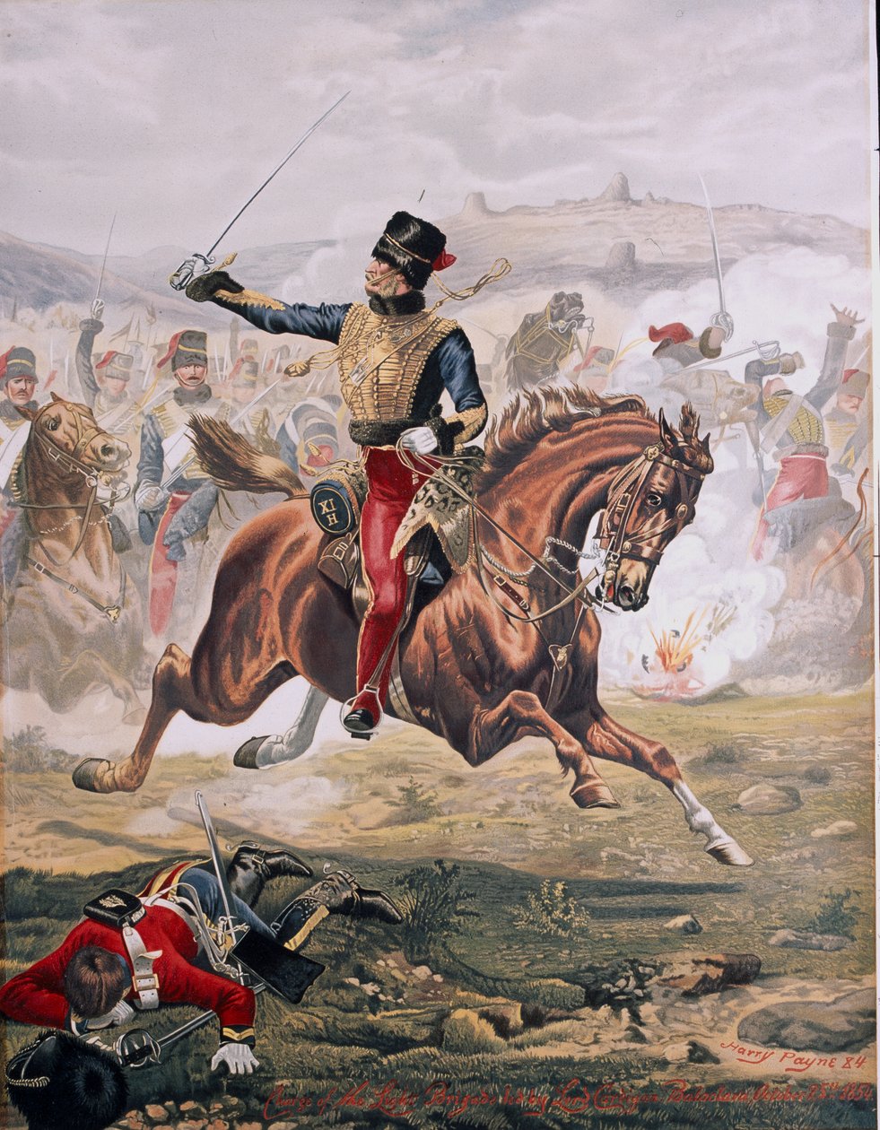 Lord Cardigan leading the Charge of the Light Brigade at the Battle of Balaklava by Henry A. Payne