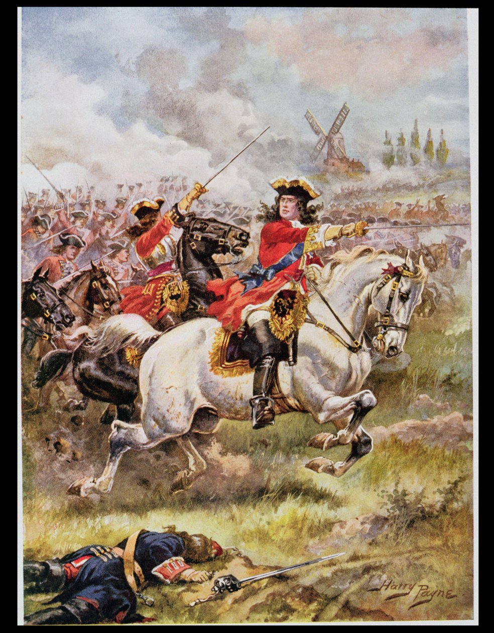 Marlborough Leading the Attack, illustration from 