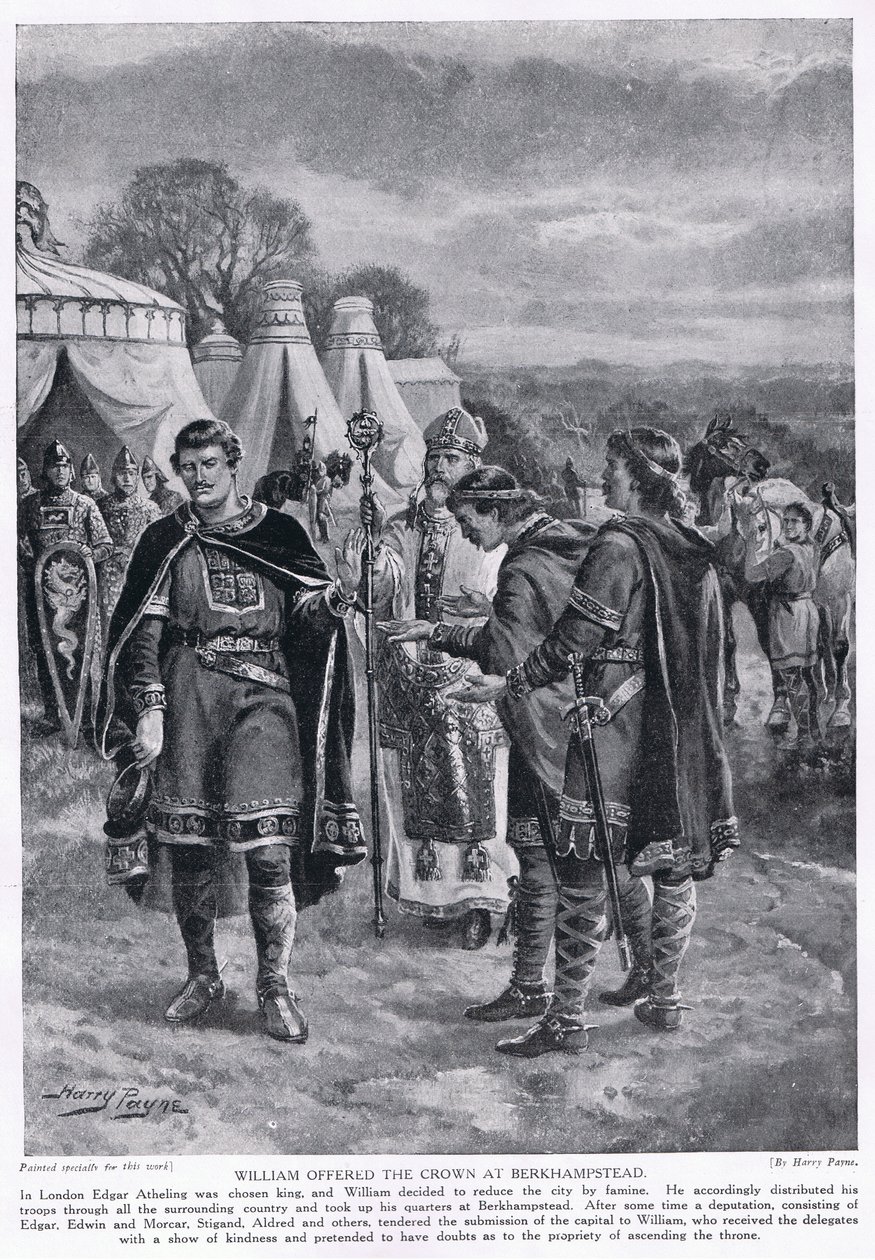 William Offered the Crown at Berkhampstead by Henry A. Payne
