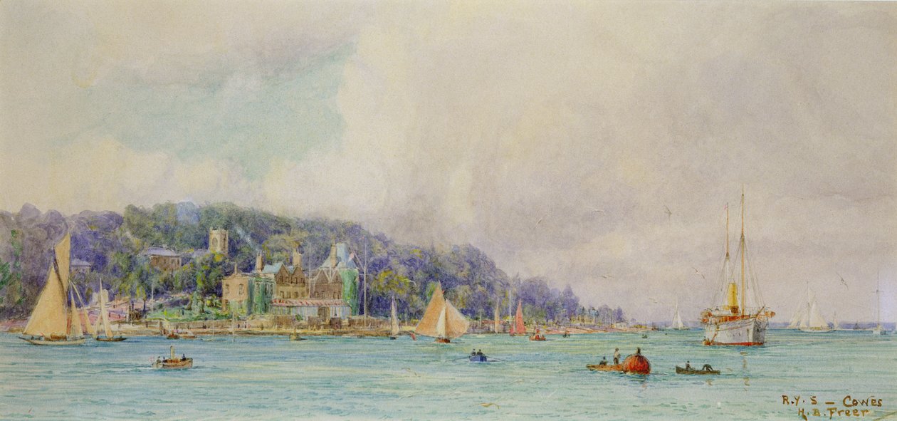 The Royal Yacht Squadron, Cowes by Henry Branston Freer