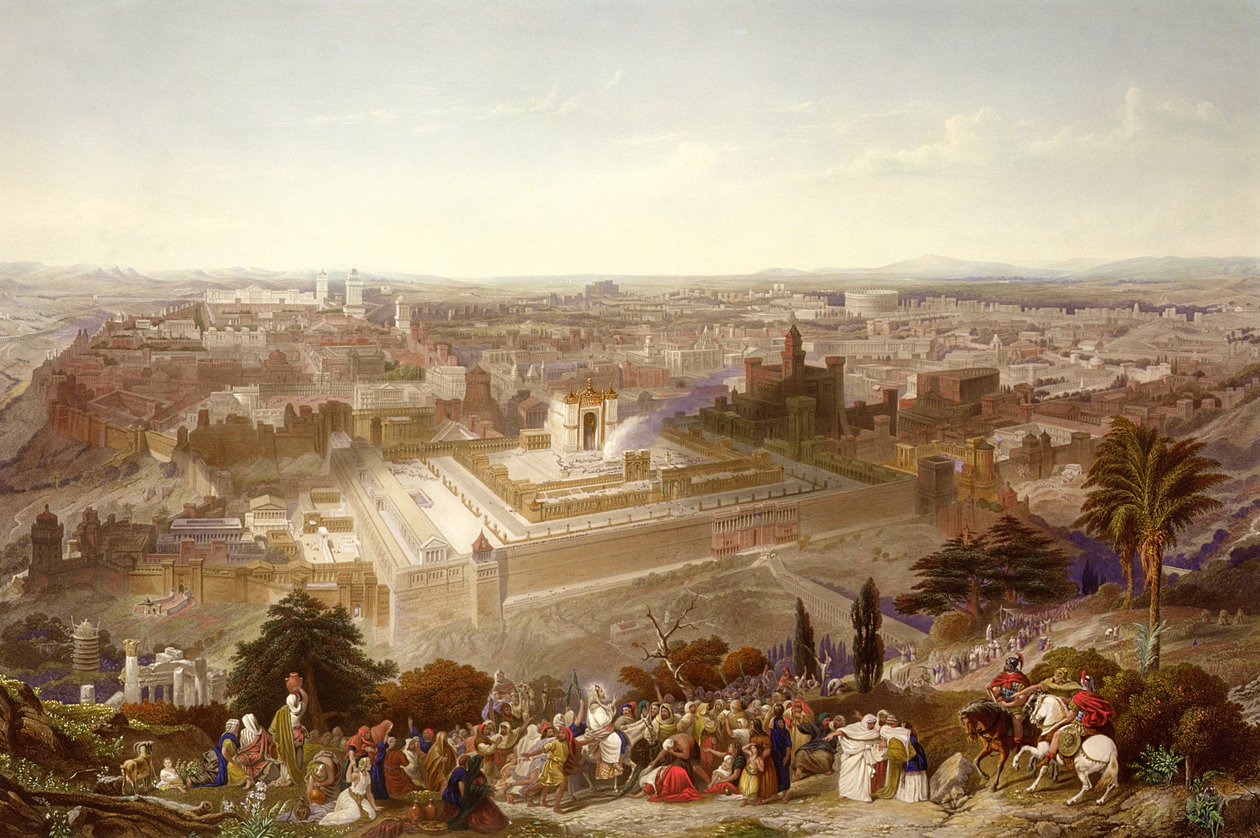 Jerusalem in her Grandeur, engraved by Charles Mottram by Henry Courtney Selous