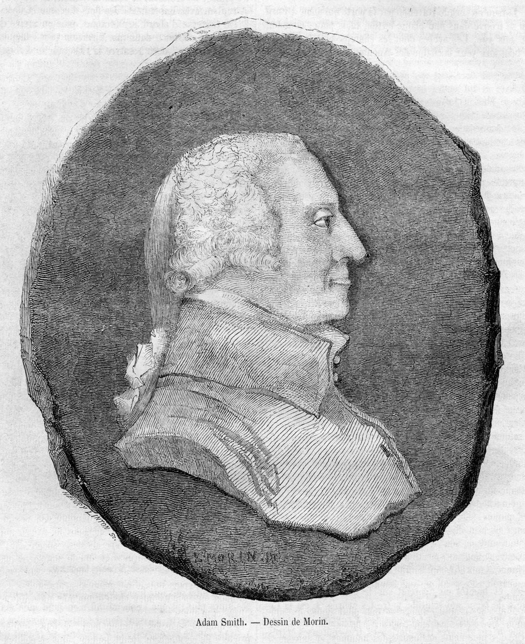Engraved Portrait by Henry Duff Linton d’après Edmond Morin