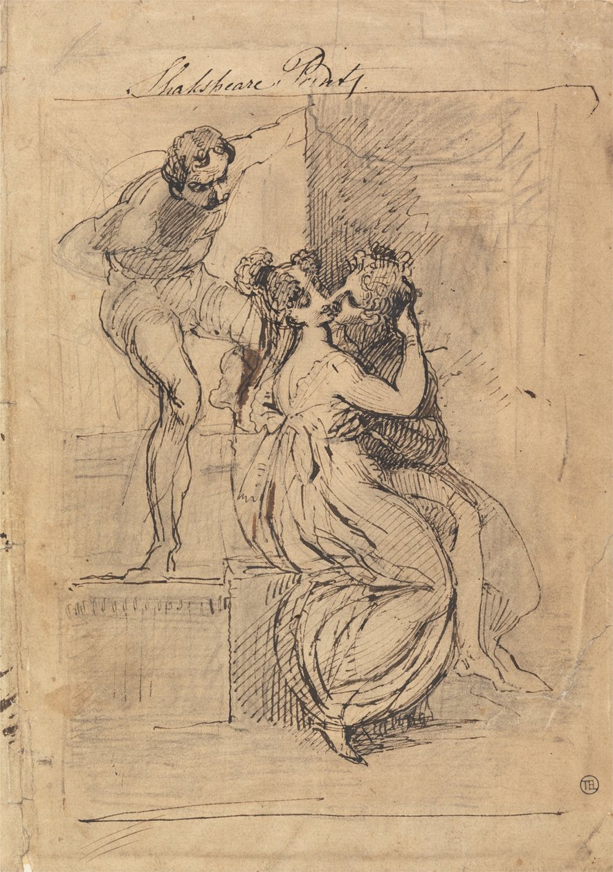 Figure Leaning over Stairs by Johann Heinrich Füssli