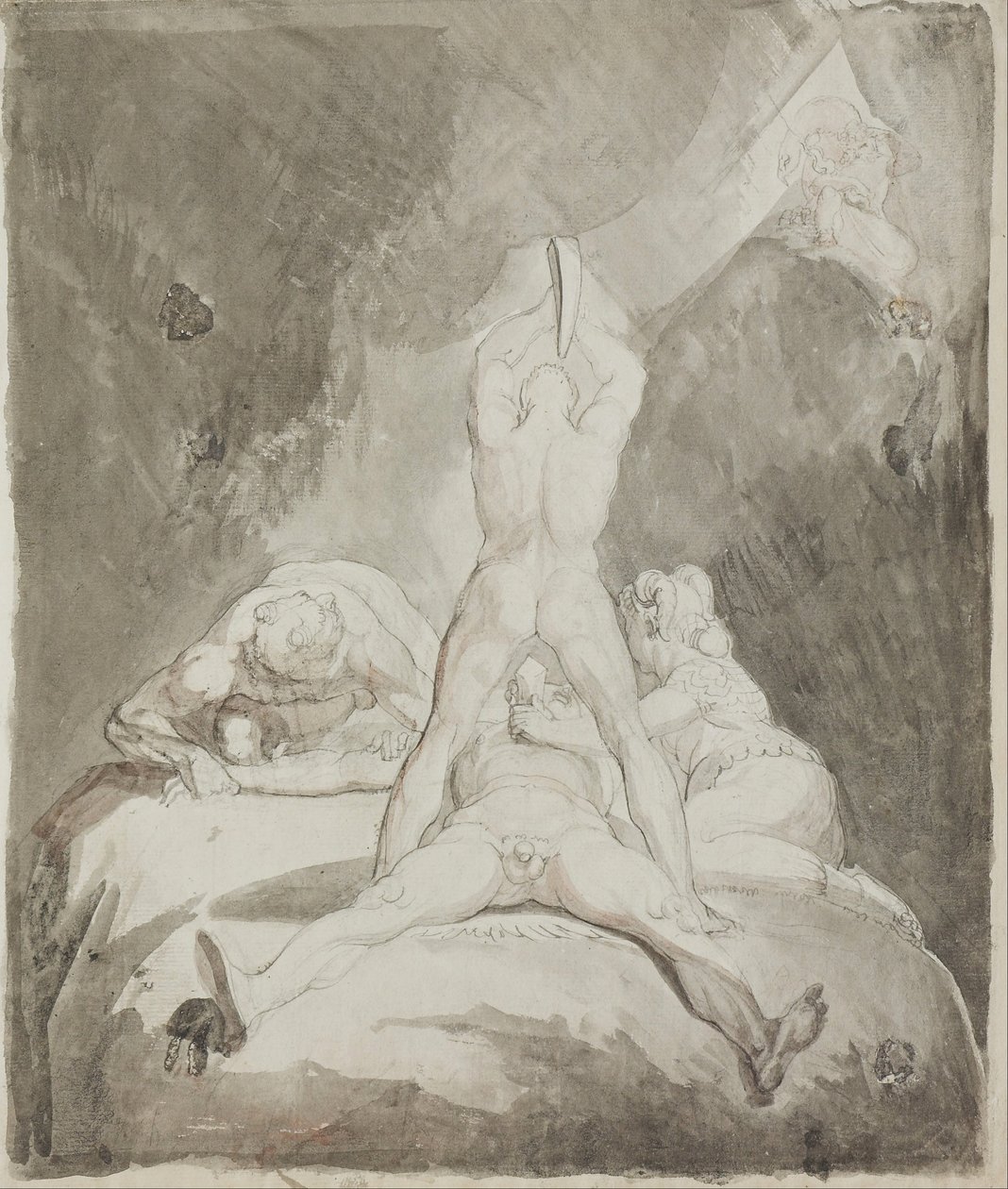 Hephaestus, Bia and Crato Securing Prometheus on Mount Caucasus by Johann Heinrich Füssli