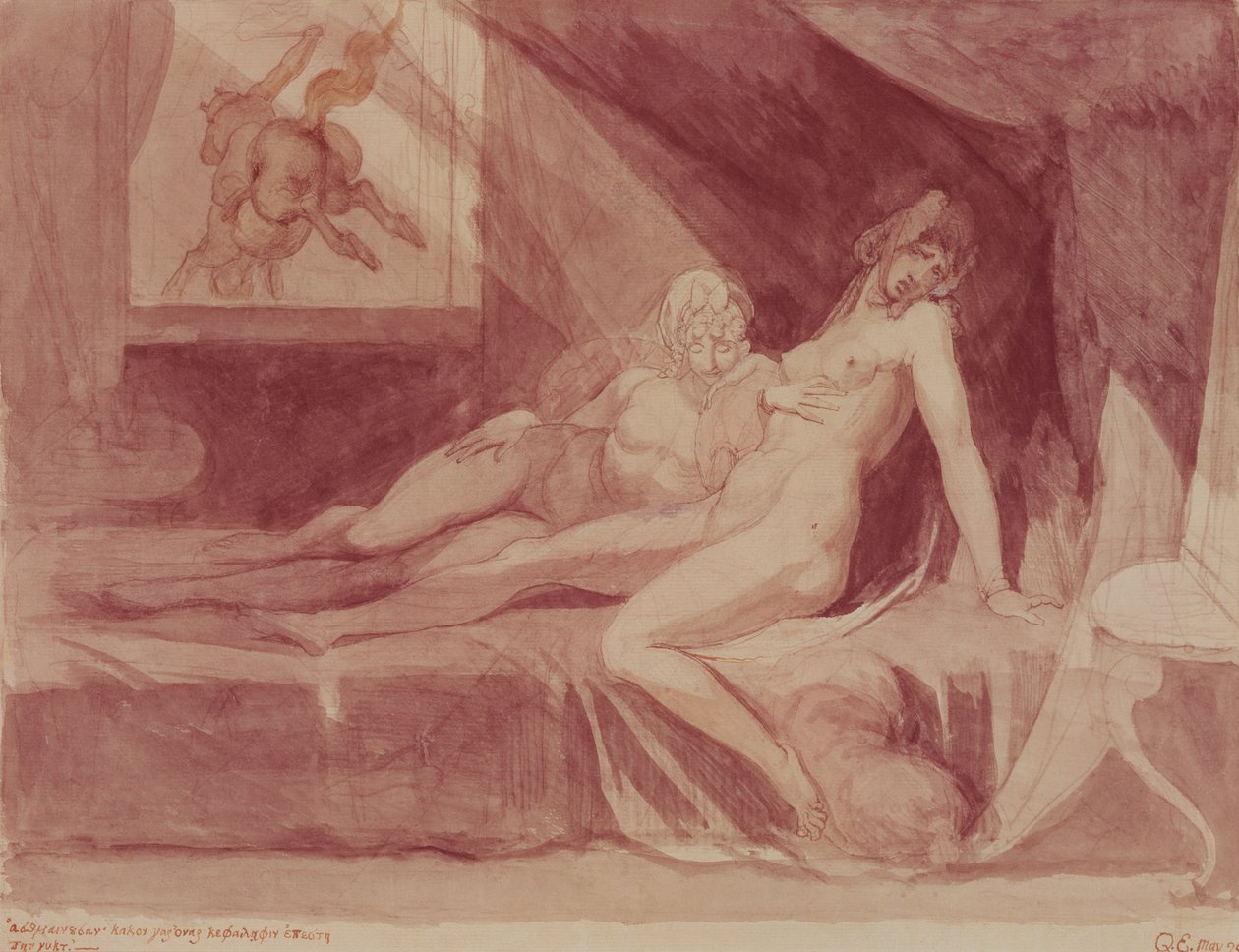 The Nightmare Leaving Two Sleeping Women by Johann Heinrich Füssli