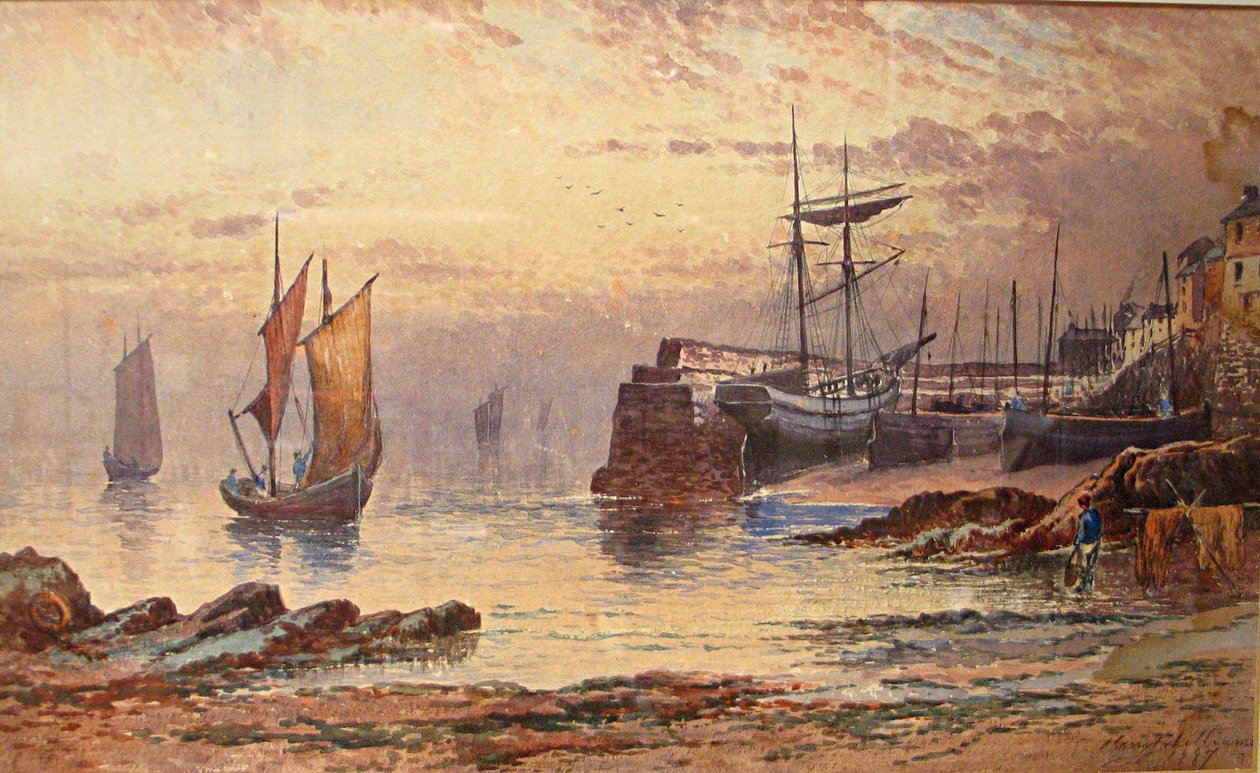 Old Quay, Newlyn by Henry John Williams