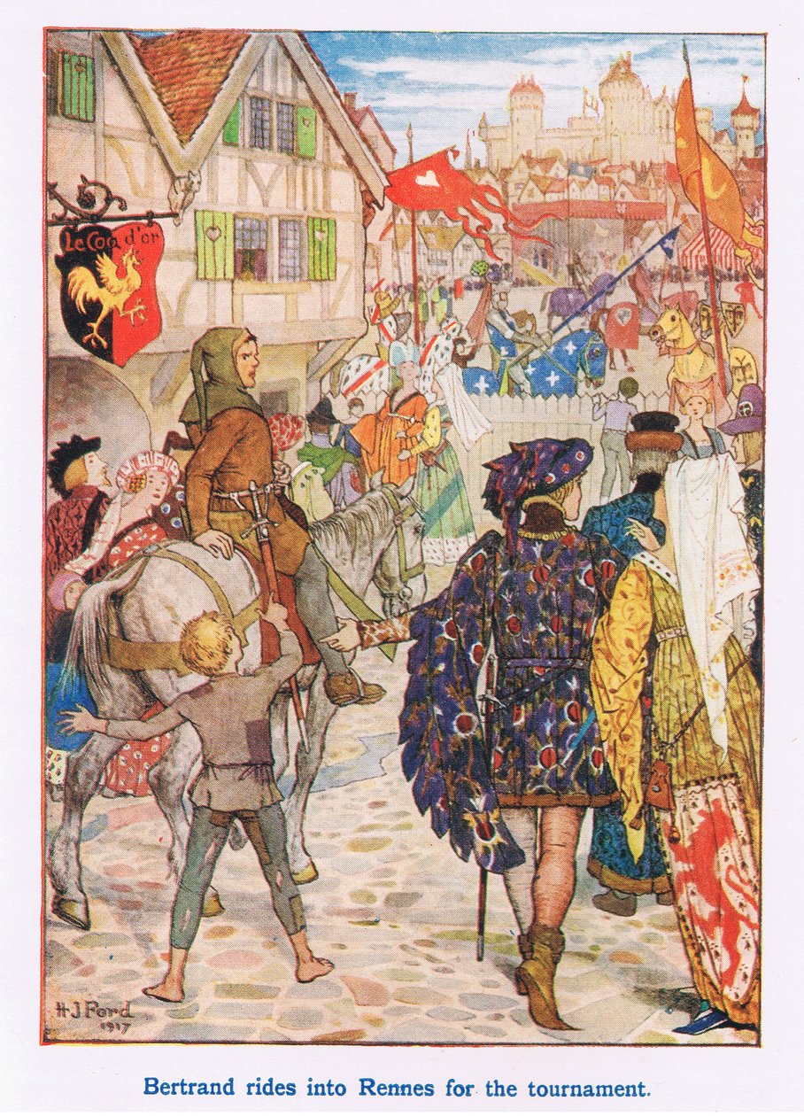 Bertrand Rides into Rennes for the Tournament by Henry Justice Ford