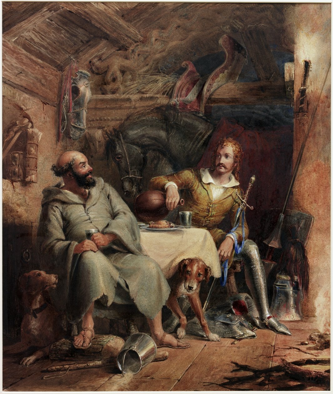 Friar Tuck and the Black Prince by Henry Liverseege