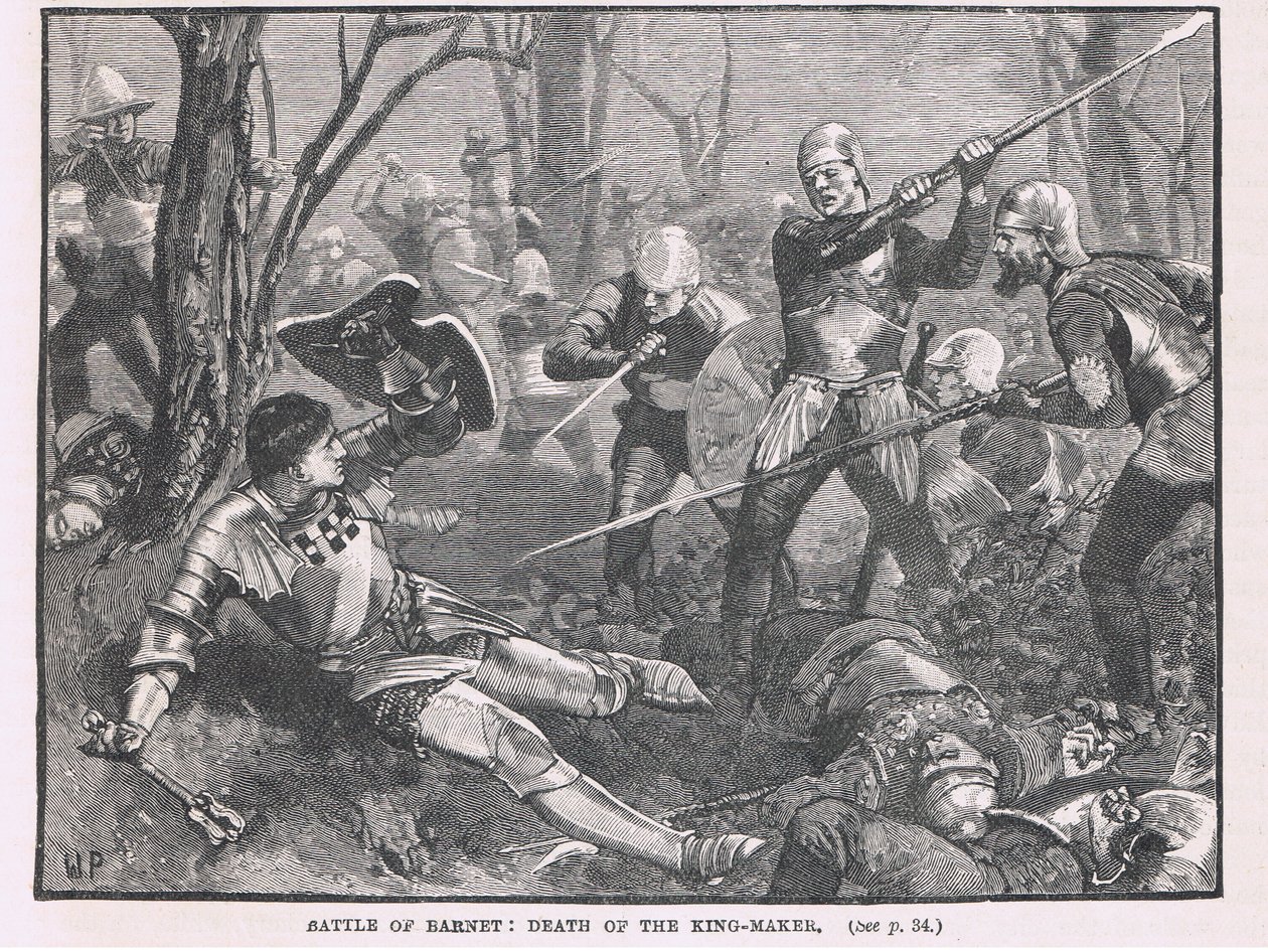 Battle of Barnet: Death of Warwick the King Maker 1471 by Henry Marriott Paget