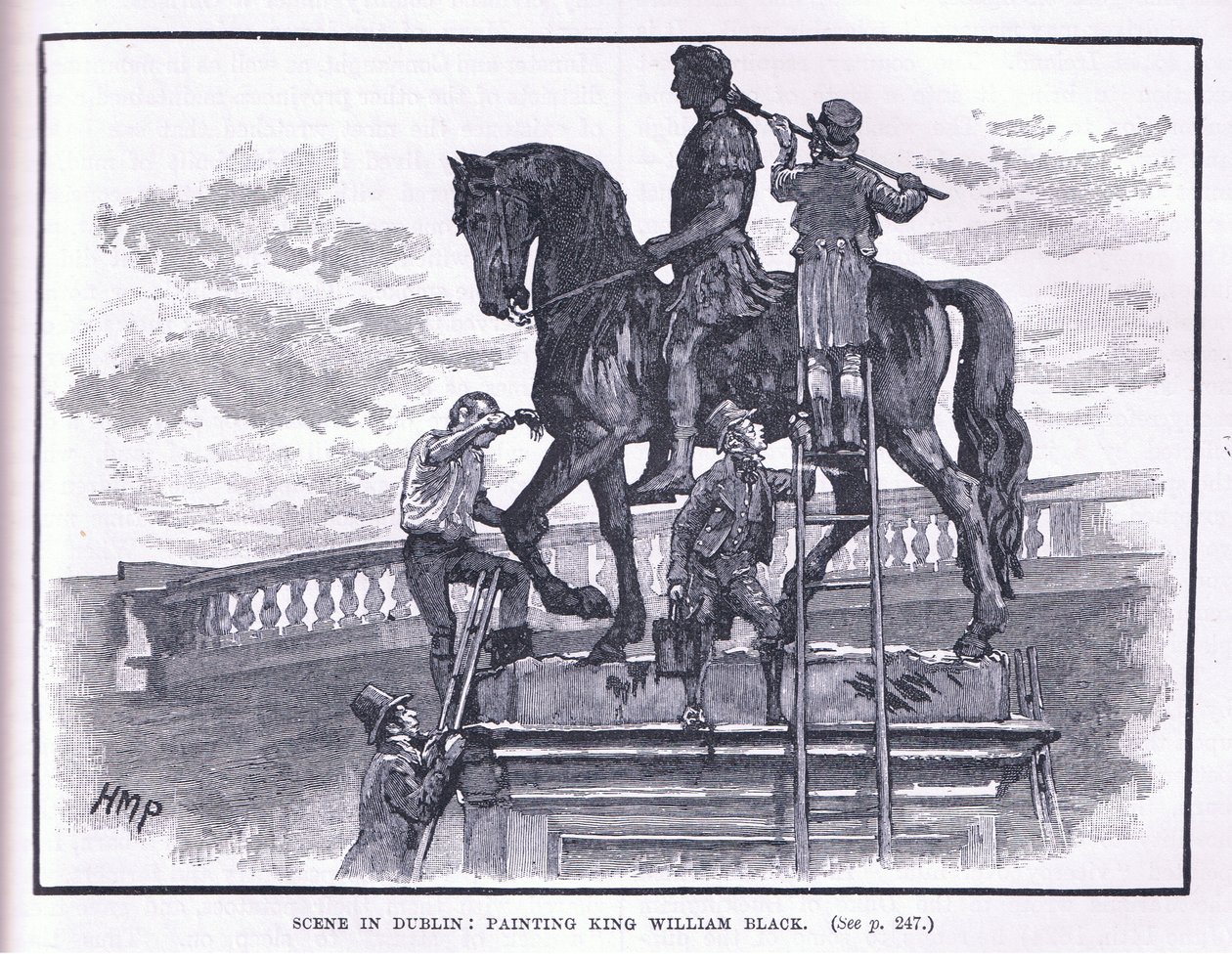 Scene in Dublin: Painting King William black by Henry Marriott Paget