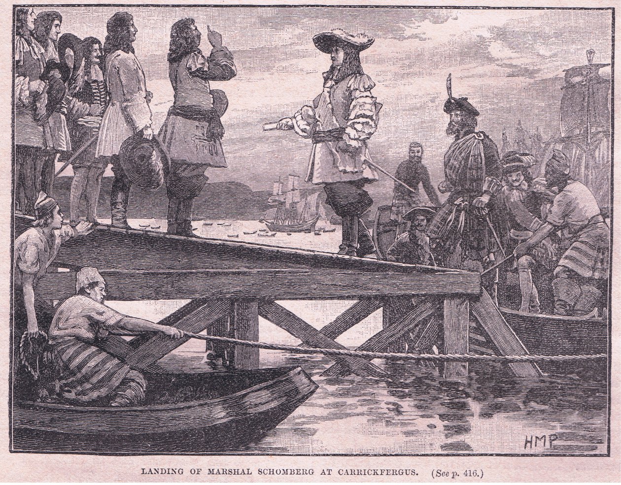 The Landing of Marshal Schomberg at Carrickfergus AD 1689 by Henry Marriott Paget