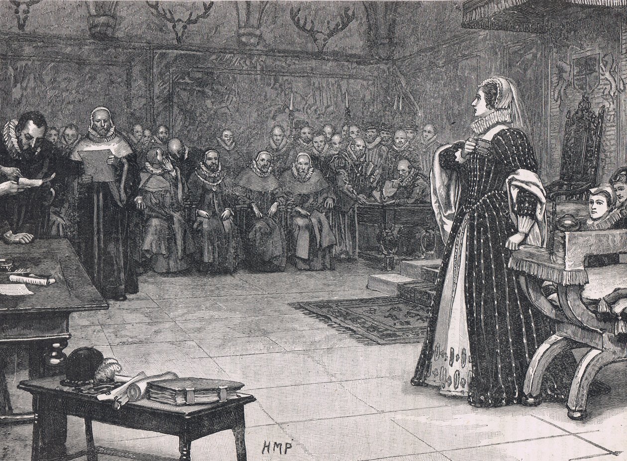 Trial of Mary Queen of Scots in Fotheringay Castle by Henry Marriott Paget
