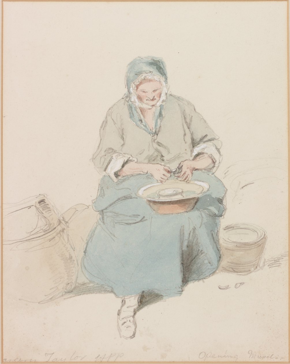 Mrs Taylor Opening Mussels by Henry Perlee Parker