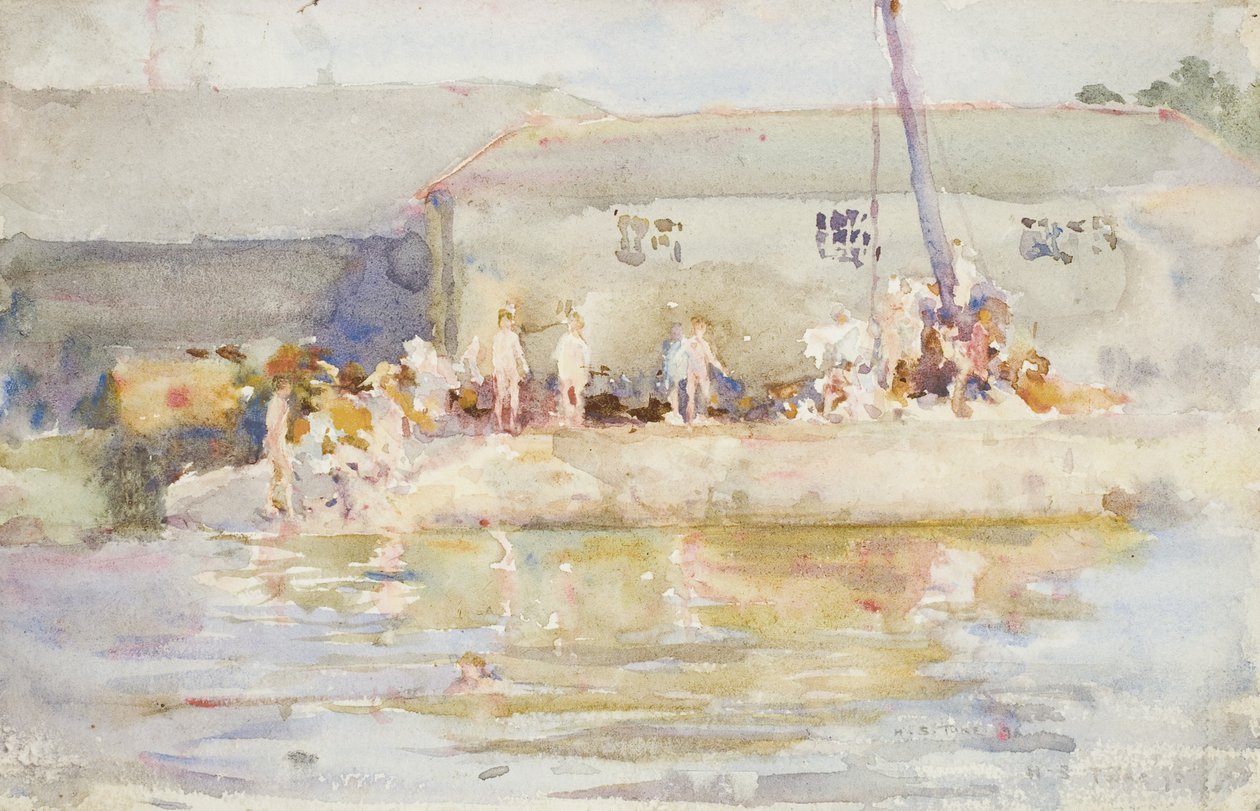Quay Scamps by Henry Scott Tuke