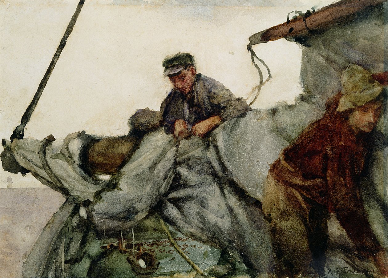 Working on the Sail by Henry Scott Tuke
