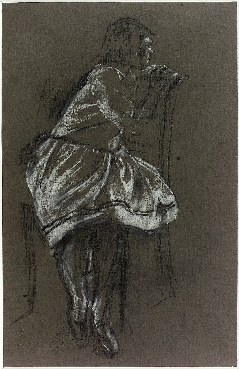 Girl Sitting on a Chair by Henry Tonks