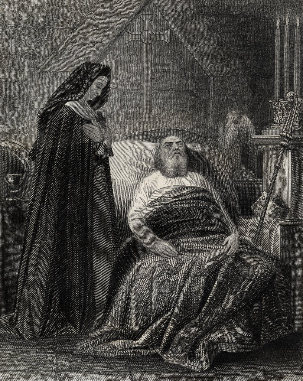 The Death of St. Patrick, engraved by J. Rogers by Henry Warren