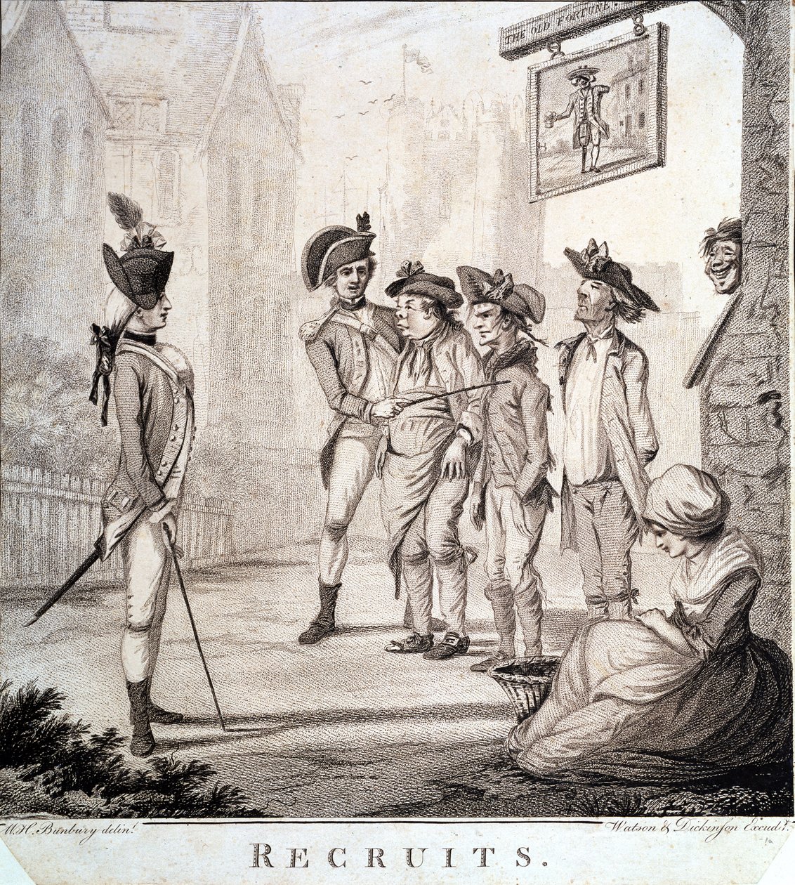 Recruits, Engraved by Watson and Dickinson, 1780 by Henry William Bunbury