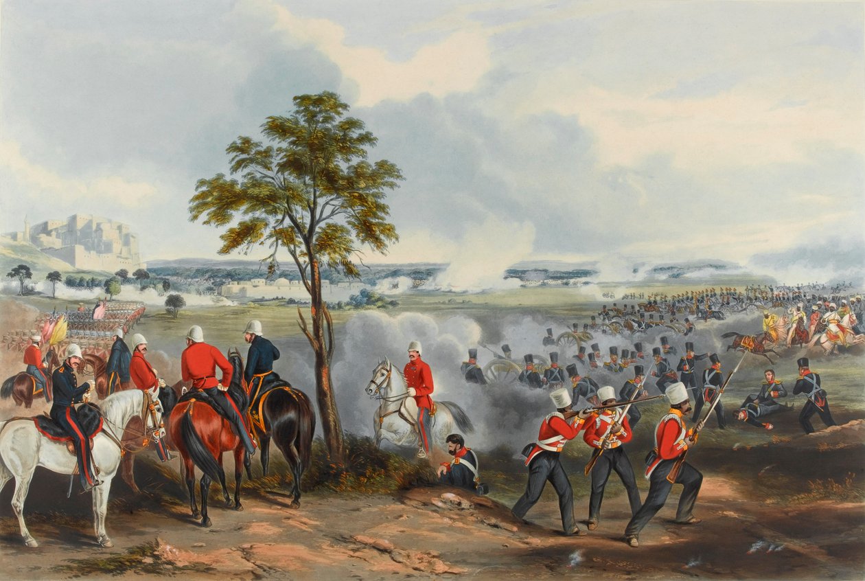 The Battle of Goojerat, 21 February 1849 by Henry (after) Martens