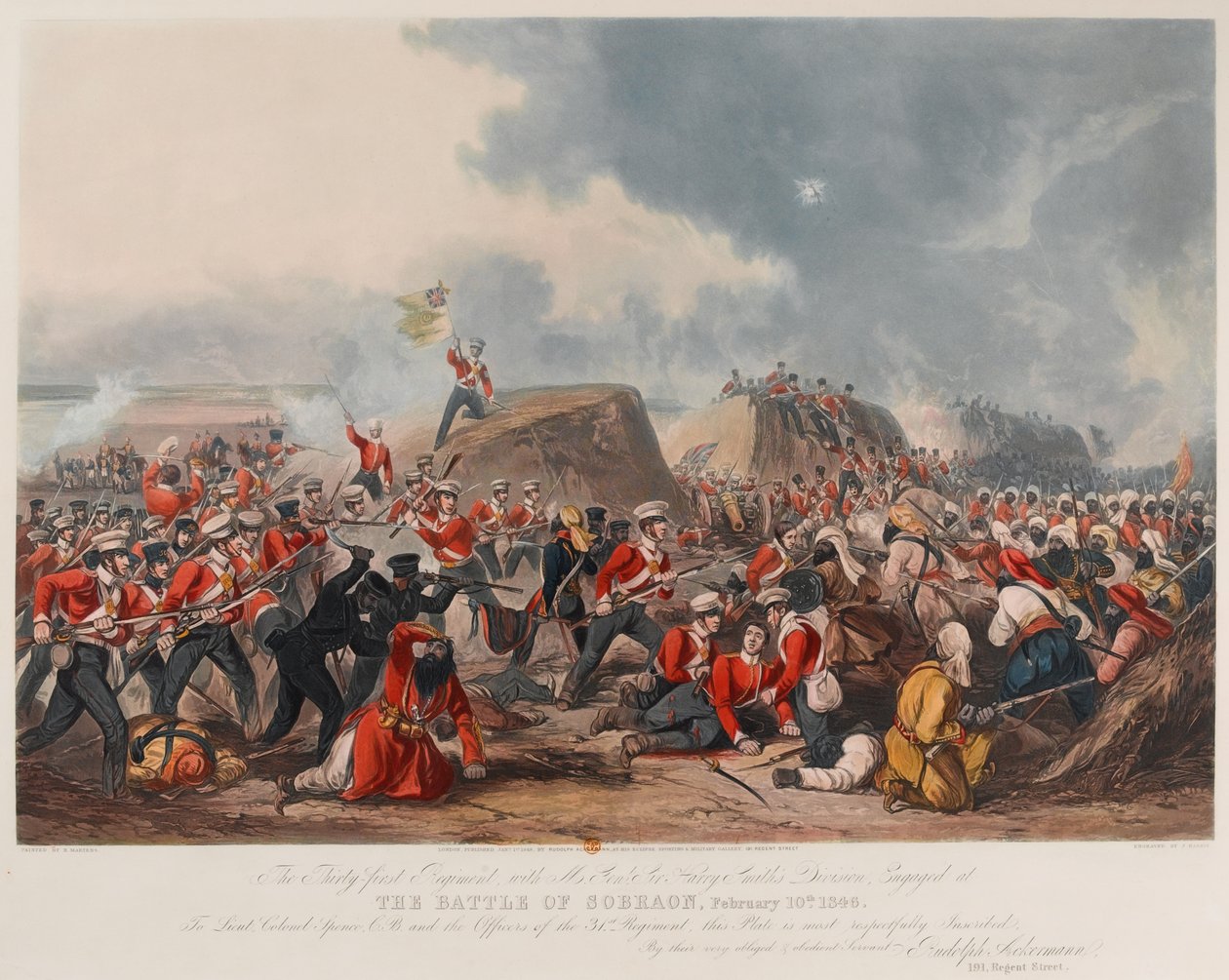 The Battle of Sobraon 10 February 1846 by Henry (after) Martens
